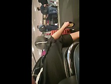 Candid Asian Extreme Dangling Shoeplay Flats Airport Toes