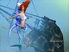 3D Mermaid Ariel Tentacle Fuck