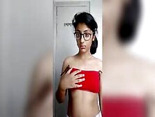 Indian Chashmish Girl Showing Her Tits And Ass
