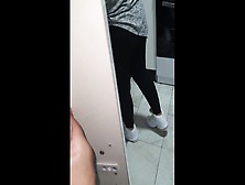 Step Son Orgasm In Step Mom's Gym Leggings And Pull Them Up With Enormous Load Of Juicy Jizz