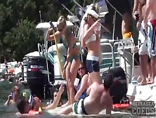 Hot Bikini Girls On Boats And In The Lake