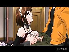 Hentai Maid Tit Fucks And Humps Her Master