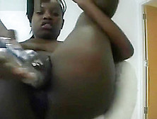 Black Amateur Takes Shower And Plays With Sweet Wet Pussy