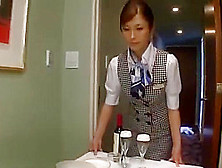 Japanese Hotel Maid Has To Fuck Two Rich Clients