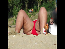 Meaty Behind Big Breasted Woman Nice Huge Rear-End In Bikini
