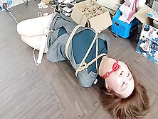 Asian Business Woman Hogtied And Strung Up