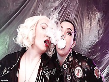 Two Hot Curvy Milfs Have Lesbian Sex Fuck Smoking...  Horny Teasing Stepmoms Seduce You.  Arya Grander P1