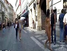 Lady Dee - Nude Walk In Public,  Prague Street