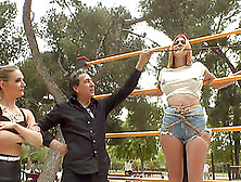 Valeria Blue And Claudia Nicole Stripped In Public Place And Fucked