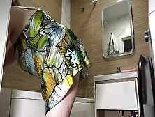 A Home Camera Watches A Curvy Milf Cleaning The Bathroom.  Mature Bbw With A Big Ass Under A Short Dress Behind The Scenes.  Pawg.