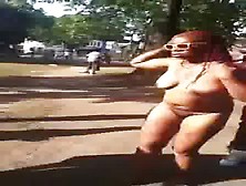 Crazy Lady On Drugs Naked In Public