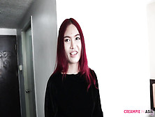 Asian Redhead Teen Makes Out As Insane Whore
