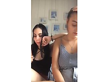 Two Hotties On Tight Shorts On Periscope Showing Tits
