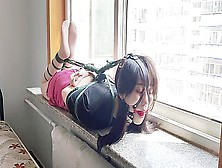 Beautiful Girl Xin Yeon Puts On The Balcony In Shame