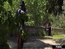 Public Disgrace - Real Public Threesome At A Park With Insatiable Kinky Slut