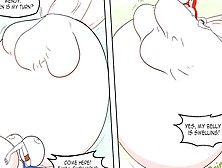 Hentai Comic Featuring Naughty Chicks Having Their Bellies Inflated During Hardcore Action