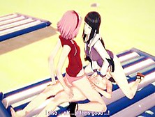 Threesome Hentai Sex Naruto Sakura Hinata