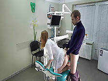 The Patient Banged The Doctor In Doggystyle Position On The Dental Chair,  She Blowed Rod And He Sperm In Her Mouth