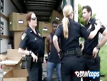 Nasty Cops Love Eating A Huge Black Pecker Inside A Truck