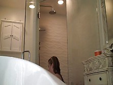 Spy Catches Nude Wife Out Of Shower And Cleaning