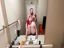 Self Perspective Doggy W Pawg Bent Over Bathroom Sink