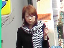 Kinky Sharking Of A Japanese Girl In A Short Skirt