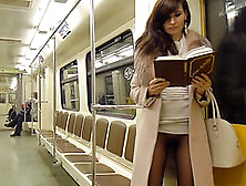 Jeny Smith Pantyhose Subway Pussy Flash