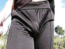 Flashing My Bouncing Bulge Inside Hot Shiny Adidas Sweatpants