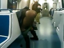 Drunk Lady Pees In Subway Car