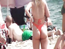 I Wanna Kiss Such Appetizing Butt On The Beach!