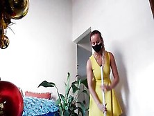 Ex-Wife Cleans Inside Her Yellow Dress