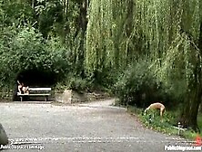 Euro Blond Big Dick Fucked In The Park