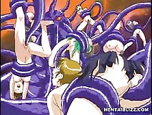 Hentai Girls With Bigboobs Brutally Groupfucked By Tentacle Monsters
