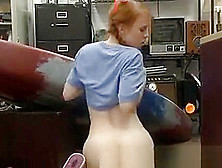 Redheaded Dirtbag Dolly Little Taking Facial In Office
