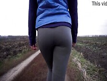 Sexy Butt Hiking Into Tight Leggings See From Below