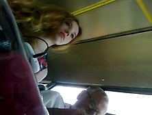 Upskirt Russian Ginger In Bus
