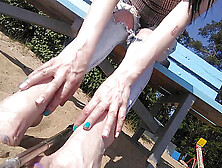 Aunt Feet Worship,  Beach,  Bush