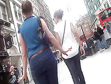 Amateur Voyeur Video With A Big Butt Brunette Made On Public