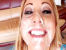 Hot Busty Whore Gets Drilled In All Holes By Three Dudes And Takes Facials