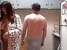 Mature With Big Tits Fucked In The Kitchen