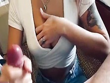 Blonde Teeny Gives Bj And Hand-Job In Fine Crop Top