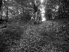 Naked Submissive Skank Taken For A Walk On A Leash In Forest