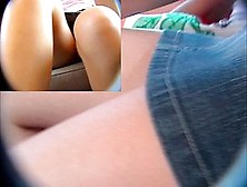 Sitting In The Bus Girl Upskirt