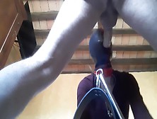Tied To A Machine Masked And Hooded She Has To Suck A Big Dick