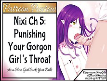 Patreon Preview: Nixi Ch Five: Using Your Gorgon Bitch's Throat!