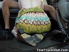 Redheaded Amateur Sucking Off Tow Truck Driver Point Of View