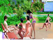 Lets Play - Public Sex On Beach - 420 Friendly - Star Wars Disney Mashup - Sims Four Gameplay