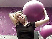 Playing With Big Balls At The Gym