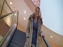 Kirsten Sucks And Swallows In Mall