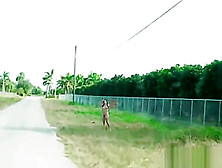Perverted Teenager Hitchhiking For Cock Riding While Naked